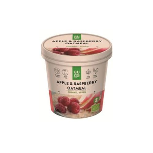 Organic oat Porridge with Apples & Raspberries 2.12 oz. (60 g.) - AUGA