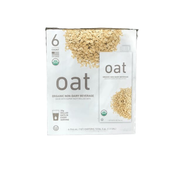 Organic Oat Unsweetened Beverage, 6 x 32 fl oz - ShelHealth.Com