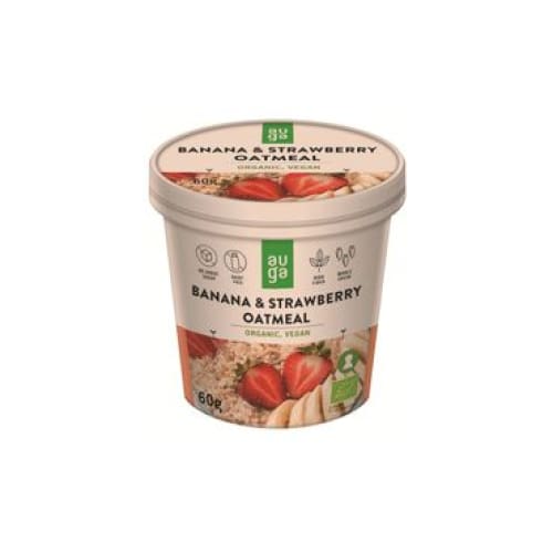 Organic Oatflakes Porridge with Bananas & Strawberries 2.12 oz. (60 g.) - AUGA