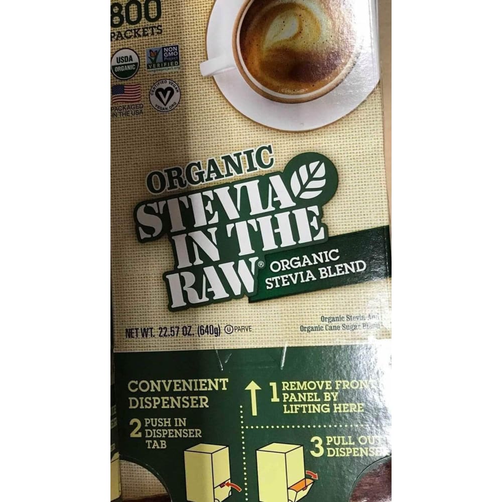 Stevia Organic Stevia In The Raw, 800 Packets, 22.57 Ounce