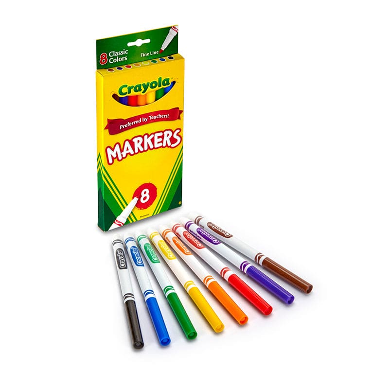 Original Drawing Markers 8 Color Fine Tip (Pack of 12) - Markers - Crayola LLC