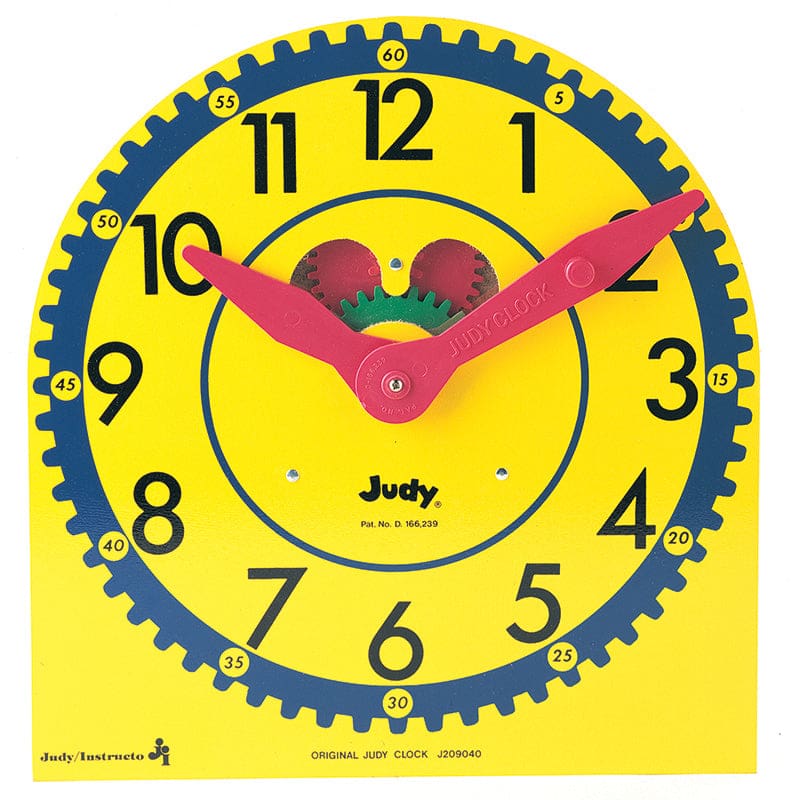 Original Judy Clock 12-3/4 X 13-1/2 Wood with Stand - Time - Carson Dellosa Education