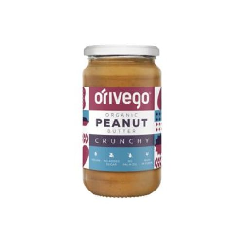 ORIVEGO Organic Crunchy Peanut Butter 11.99 oz. (340 g.) - ORIVEGO®
