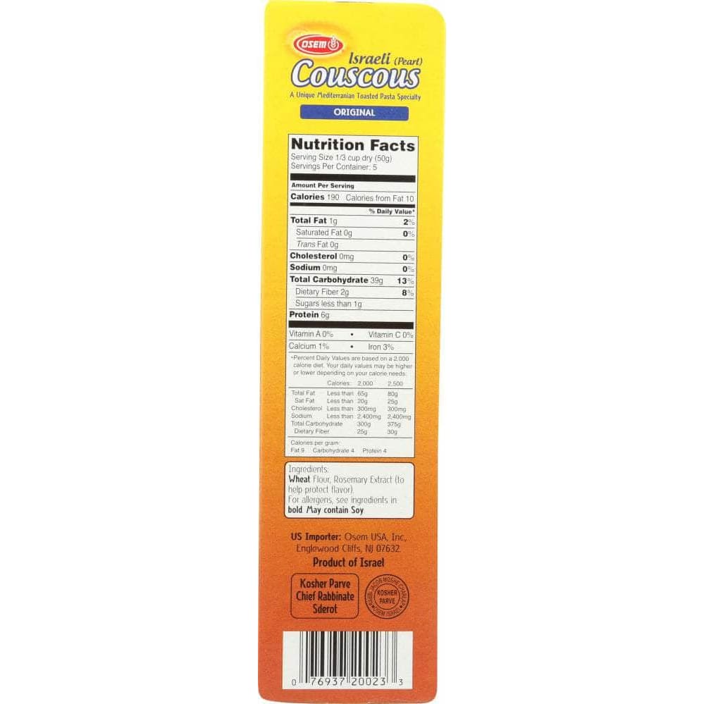 Osem Osem Couscous Israeli Tested, 8.8 oz