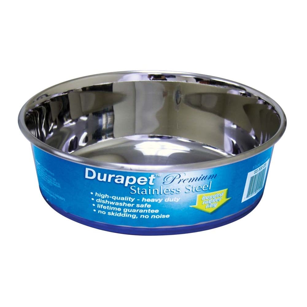 OurPets Premium Stainless Steel Dog Bowl Silver 3 Quarts - Pet Supplies - OurPets