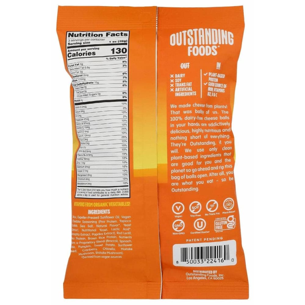 OUTSTANDING Grocery > Snacks OUTSTANDING: Chedda Cheese Balls, 3 oz