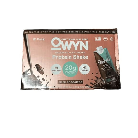 Owyn Balanced Plant-Based Protein Shake, Dark Chocolate, 12 x 11.14 fl oz. - ShelHealth.Com