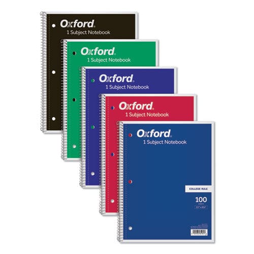 Oxford Coil-lock Wirebound Notebooks 3-hole Punched 1 Subject Medium/college Rule Randomly Assorted Covers 11 X 8.5 100 Sheets - School