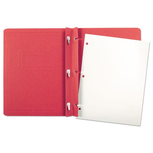 Oxford Report Cover Three-prong Fastener 0.5 Capacity 8.5 X 11 Red/red 25/box - School Supplies - Oxford™