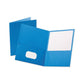Oxford Twin-pocket Folder Embossed Leather Grain Paper 0.5 Capacity 11 X 8.5 Teal 25/box - School Supplies - Oxford™