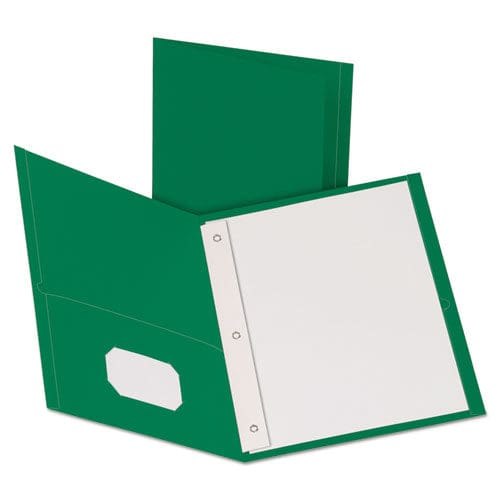 Oxford Twin-pocket Folders With 3 Fasteners 0.5 Capacity 11 X 8.5 Green 25/box - School Supplies - Oxford™