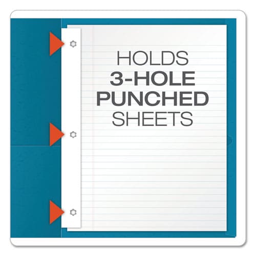 Oxford Twin-pocket Folders With 3 Fasteners 0.5 Capacity 11 X 8.5 Light Blue 25/box - School Supplies - Oxford™