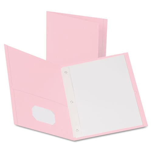 Oxford Twin-pocket Folders With 3 Fasteners 0.5 Capacity 11 X 8.5 Pink,25/box - School Supplies - Oxford™