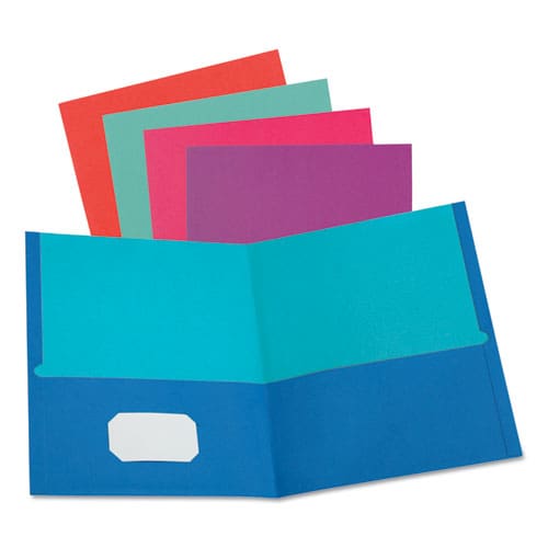 Oxford Twisted Twin Textured Pocket Folders 100-sheet Capacity 11 X 8.5 Assorted Solid Colors 10/pack - School Supplies - Oxford™
