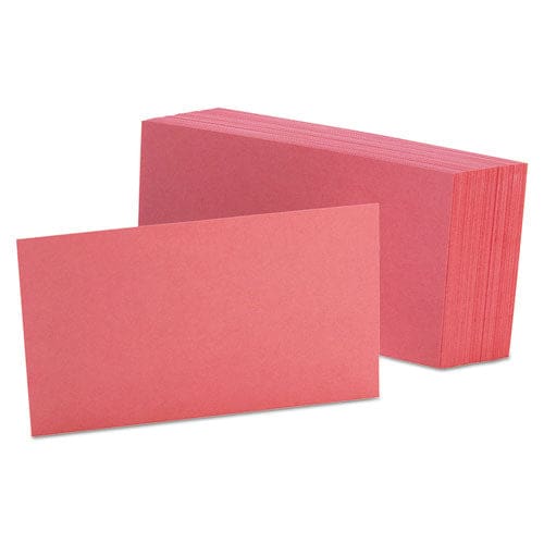 Oxford Unruled Index Cards 3 X 5 Cherry 100/pack - School Supplies - Oxford™