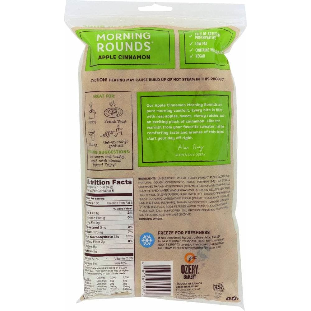 Ozery Bakery Ozery Bakery Morning Rounds Apple Cinnamon Bread, 12.7 oz