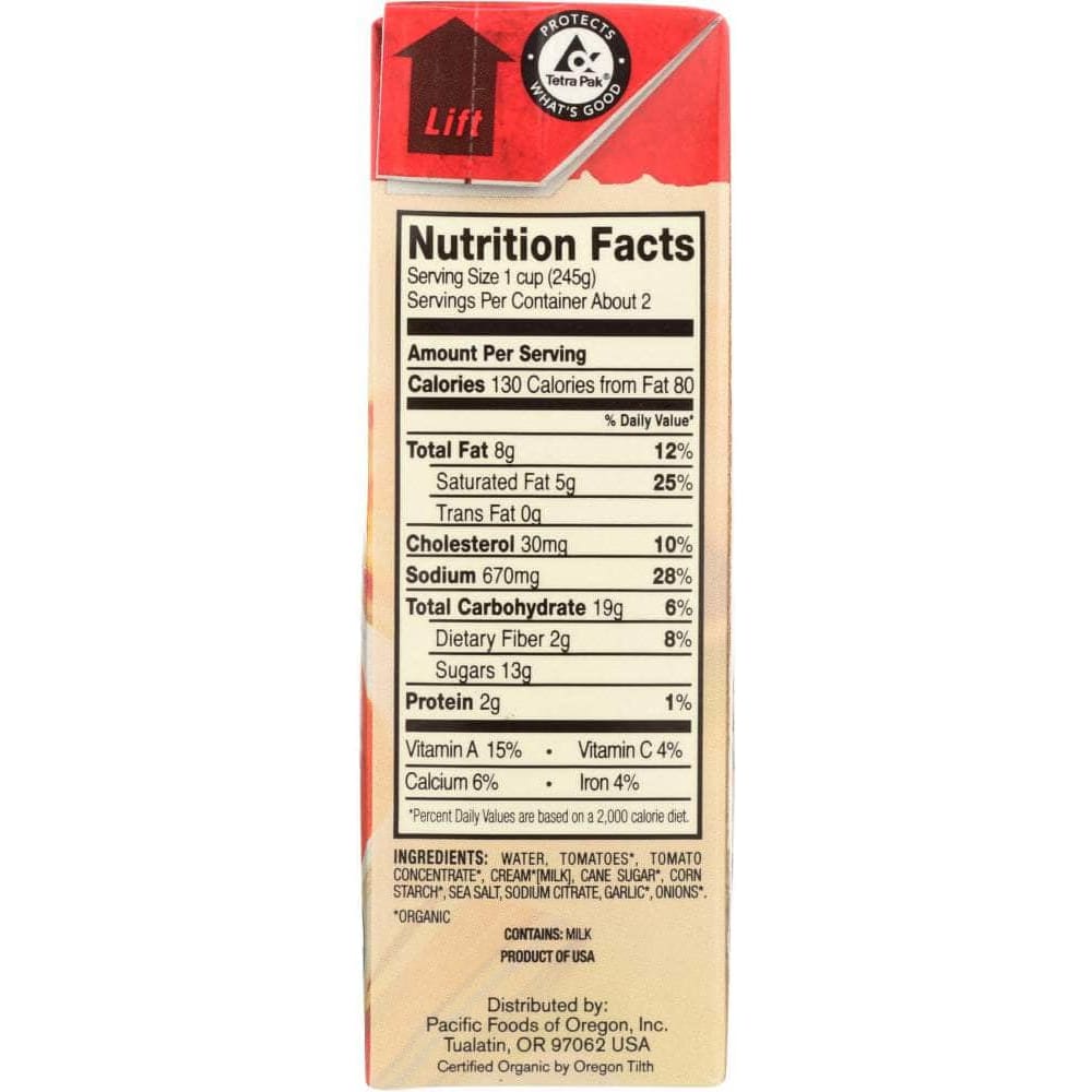 Pacific Foods Pacific Foods Organic Hearty Tomato Bisque, 17.6 oz