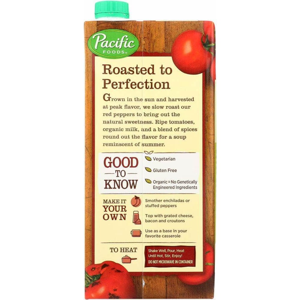 PACIFIC FOODS Pacific Foods Organic Roasted Red Pepper And Tomato Soup, 32 Oz