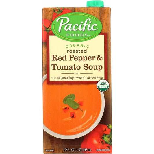 PACIFIC FOODS Pacific Foods Organic Roasted Red Pepper And Tomato Soup, 32 Oz