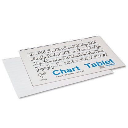 Pacon Chart Tablets Presentation Format (1 Rule) 24 X 16 White 25 Sheets - School Supplies - Pacon®