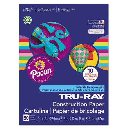 Pacon Tru-ray Construction Paper 76 Lb Text Weight 9 X 12 Shocking Pink 50/pack - School Supplies - Pacon®
