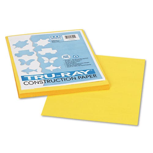 Pacon Tru-ray Construction Paper 76 Lb Text Weight 9 X 12 Yellow 50/pack - School Supplies - Pacon®