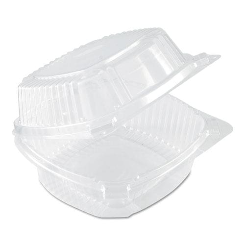 Pactiv Evergreen Clearview Smartlock Hinged Lid Container 20 Oz 5.75 X 6 X 3 Clear Plastic 500/carton - Food Service - Pactiv Evergreen