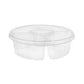 Pactiv Evergreen Dip Cup Platter 4-compartment 64 Oz 10 Diameter Clear Plastic 100/carton - Food Service - Pactiv Evergreen
