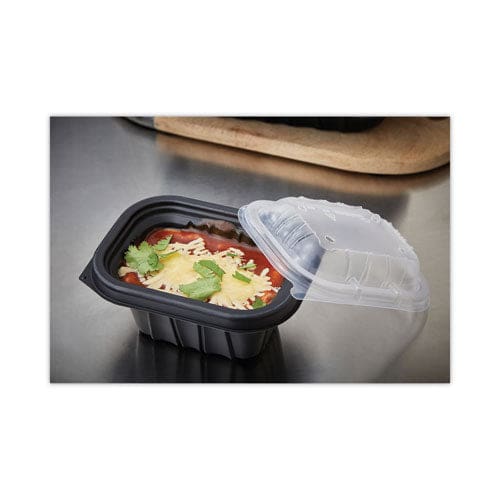 Pactiv Evergreen Earthchoice Entree2go Takeout Container 12 Oz 5.65 X 4.25 X 2.57 Black Plastic 600/carton - Food Service - Pactiv Evergreen