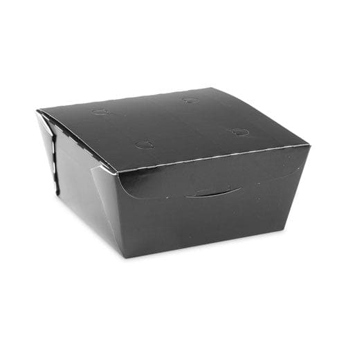 Pactiv Evergreen Earthchoice Onebox Paper Box 37 Oz 4.5 X 4.5 X 2.5 Black 312/carton - Food Service - Pactiv Evergreen