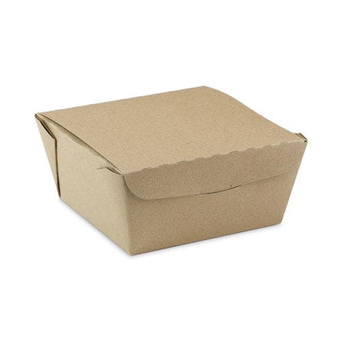 Pactiv Evergreen Earthchoice Onebox Paper Box 37 Oz 4.5 X 4.5 X 2.5 Kraft 312/carton - Food Service - Pactiv Evergreen