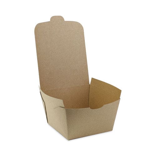 Pactiv Evergreen Earthchoice Onebox Paper Box 46 Oz 4.5 X 4.5 X 3.25 Kraft 200/carton - Food Service - Pactiv Evergreen