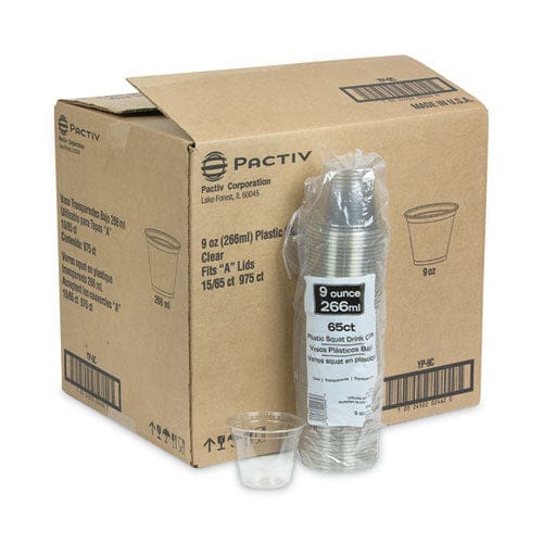 Pactiv Evergreen Earthchoice Recycled Clear Plastic Cold Cups 9 Oz Clear 975/carton - Food Service - Pactiv Evergreen