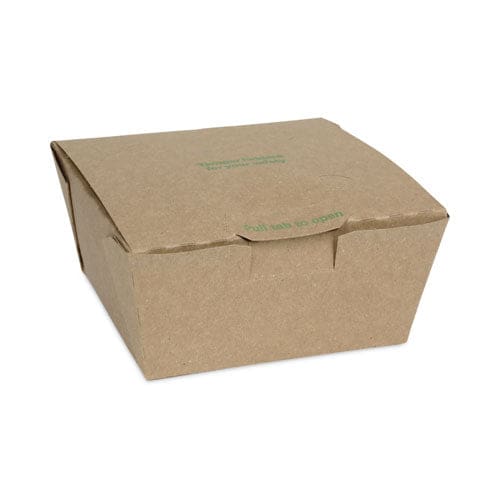 Pactiv Evergreen Earthchoice Tamper Evident Onebox Paper Box 4.5 X 4.5 X 2.5 Kraft 312/carton - Food Service - Pactiv Evergreen