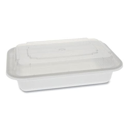 Pactiv Evergreen Newspring Versatainer Microwavable Containers Rectangular 16 Oz 5 X 7.25 X 2 White/clear Plastic 150/carton - Food Service