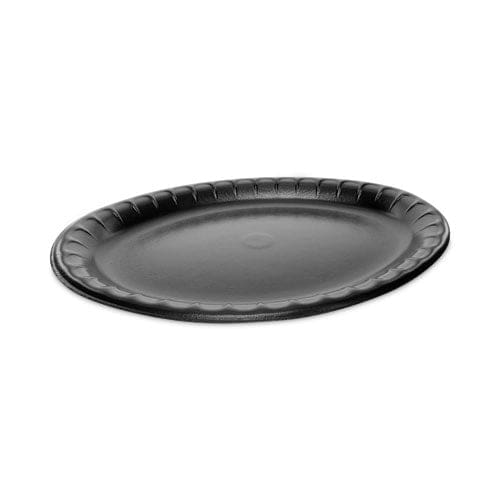 Pactiv Evergreen Placesetter Deluxe Laminated Foam Dinnerware Oval Platter 11.5 X 8.5 Black 500/carton - Food Service - Pactiv Evergreen