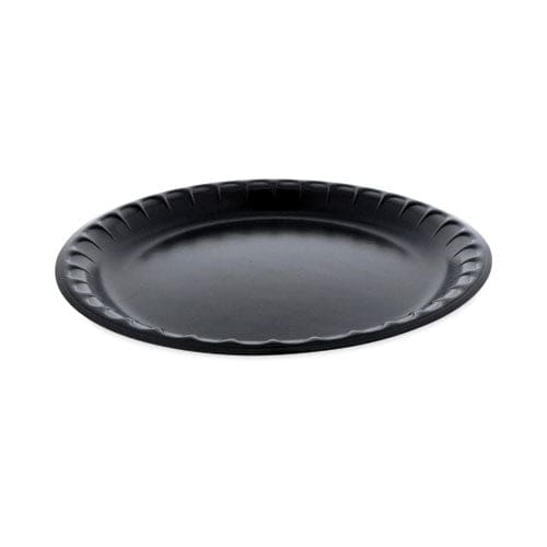 Pactiv Evergreen Placesetter Deluxe Laminated Foam Dinnerware Plate 10.25 Dia Black 540/carton - Food Service - Pactiv Evergreen