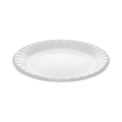 Pactiv Evergreen Placesetter Deluxe Laminated Foam Dinnerware Plate 8.88 Dia White 500/carton - Food Service - Pactiv Evergreen