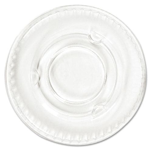 Pactiv Evergreen Plastic Portion Cup Lid Fits 0.5 Oz To 1 Oz Cups Clear 100/sleeve 25 Sleeves/carton - Food Service - Pactiv Evergreen