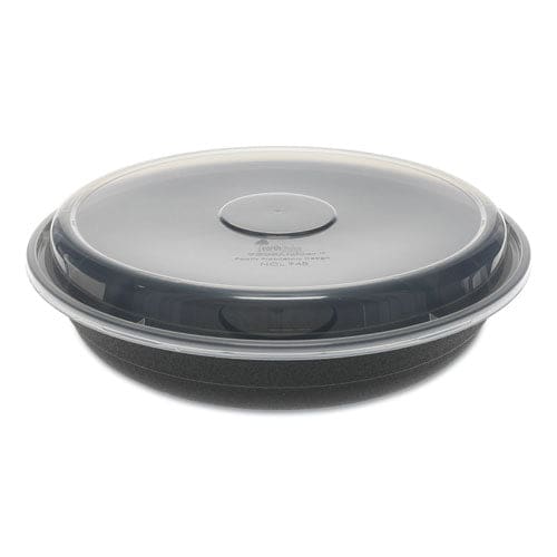 Pactiv Versa2Go 9 46 oz. Microwavable Round Lid and Container Combo Black/Clear 150 ct. - General - PACTIVCORP