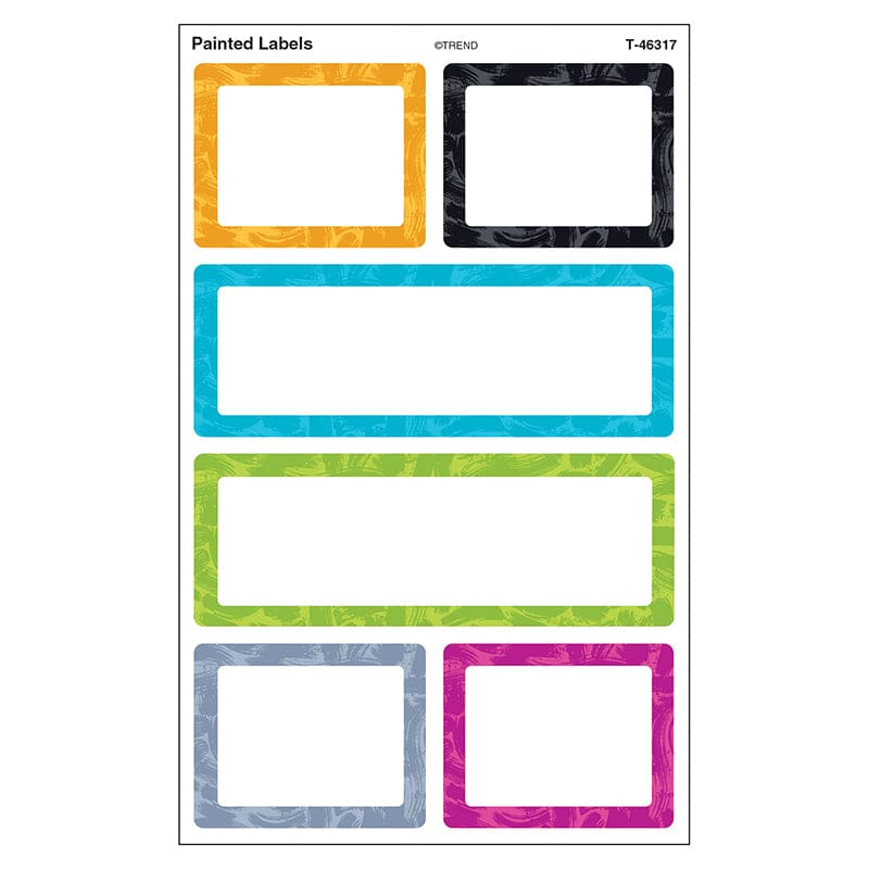 Painted Labels Supershapes Stickers Large Color Harmony (Pack of 12) - Stickers - Trend Enterprises Inc.