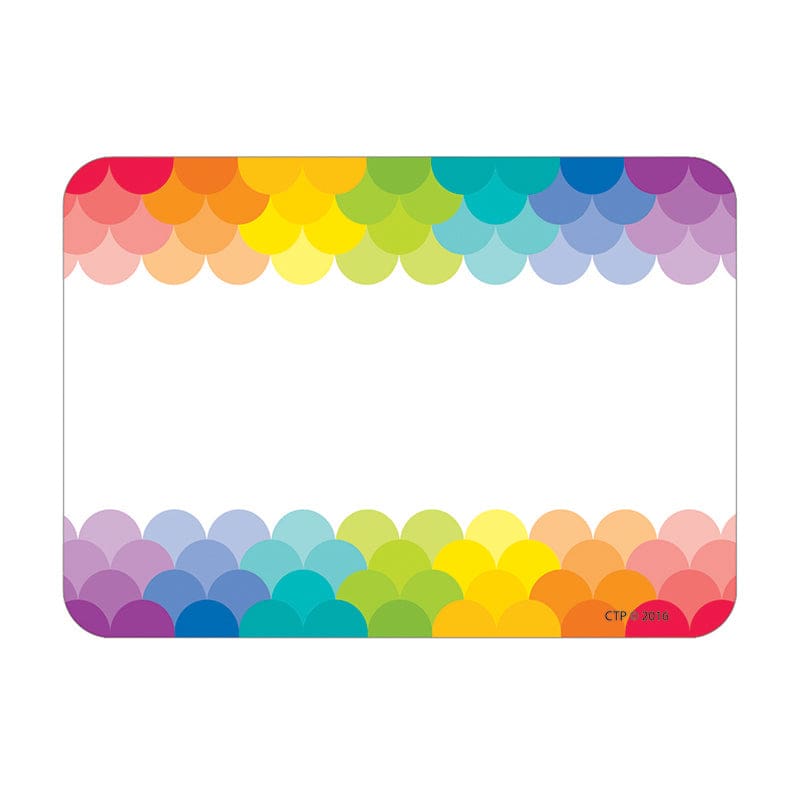 Painted Palette Rainbow Labels Scallops (Pack of 10) - Name Tags - Creative Teaching Press