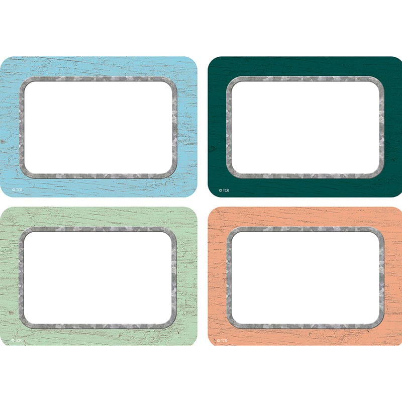 Painted Wood Name Tags & Labels (Pack of 10) - Name Tags - Teacher Created Resources
