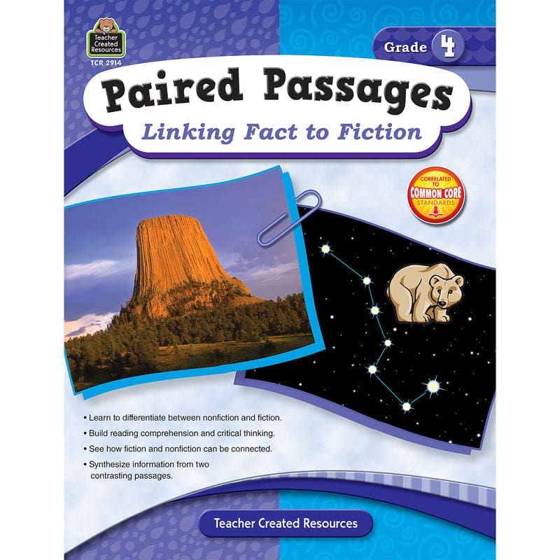 Paired Passages Linking Fact To Fiction Gr 4 (Pack of 2) - Comprehension - Teacher Created Resources