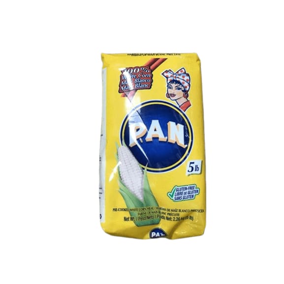 PAN White Corn Meal – Pre-cooked Gluten Free and Kosher Flour for Arepas, 5 lb - ShelHealth.Com