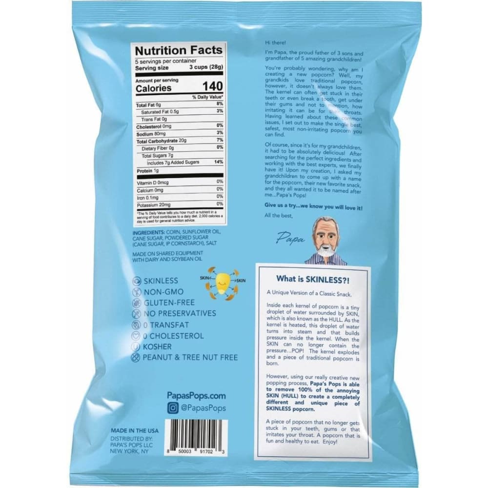 PAPAS POPS Papas Pops Popcorn Sweet And Salty, 5 Oz