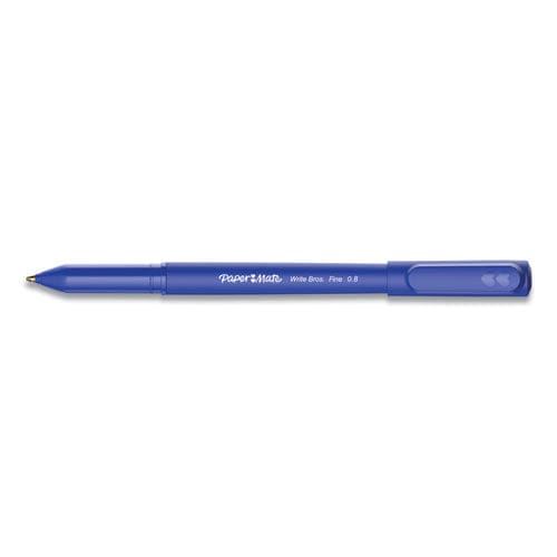 Paper Mate Write Bros. Ballpoint Pen Stick Fine 0.8 Mm Blue Ink Blue Barrel Dozen - School Supplies - Paper Mate®