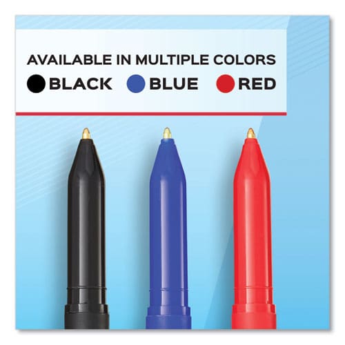 Paper Mate Write Bros. Ballpoint Pen Stick Fine 0.8 Mm Blue Ink Blue Barrel Dozen - School Supplies - Paper Mate®