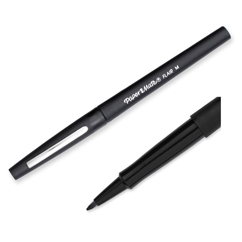Papermate Flair Felt Tip Pen Black Medium Point (Pack of 12) - Pens - Sanford/papermate