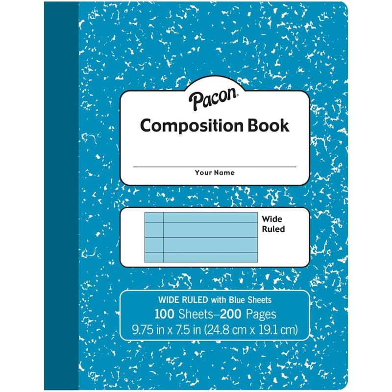 Pastel Blue Composition Book Wide Ruled (Pack of 12) - Note Books & Pads - Dixon Ticonderoga Co - Pacon